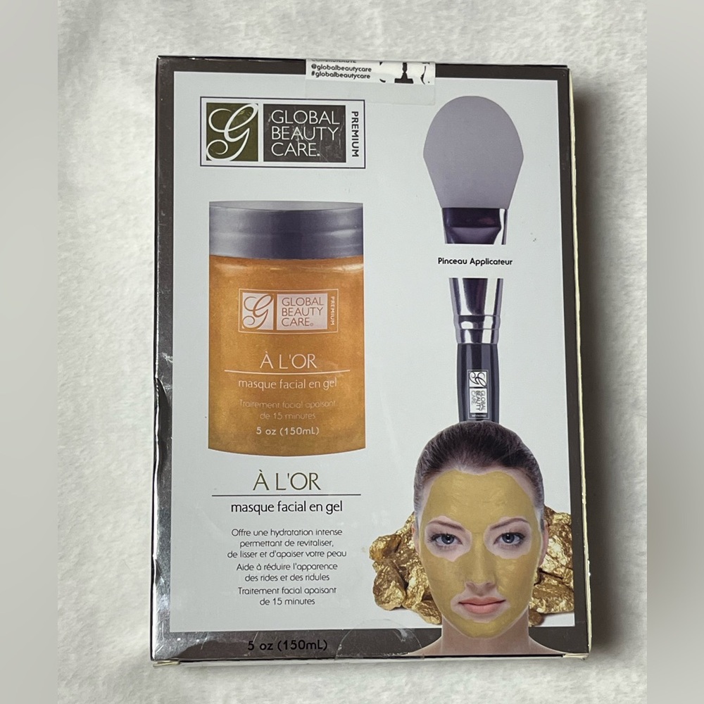 NWT Global Beauty Care Gold Gel Face Mask 150ml with Applicator